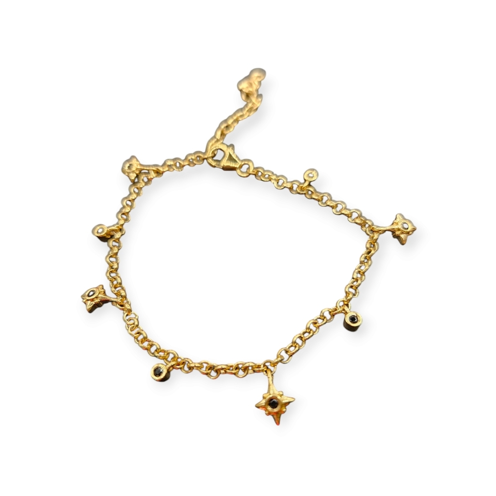 Smoky Quartz Charm Bracelet